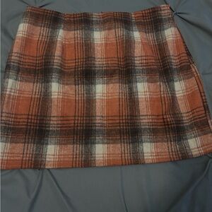 Plaid Brown and Black Women's Skirt